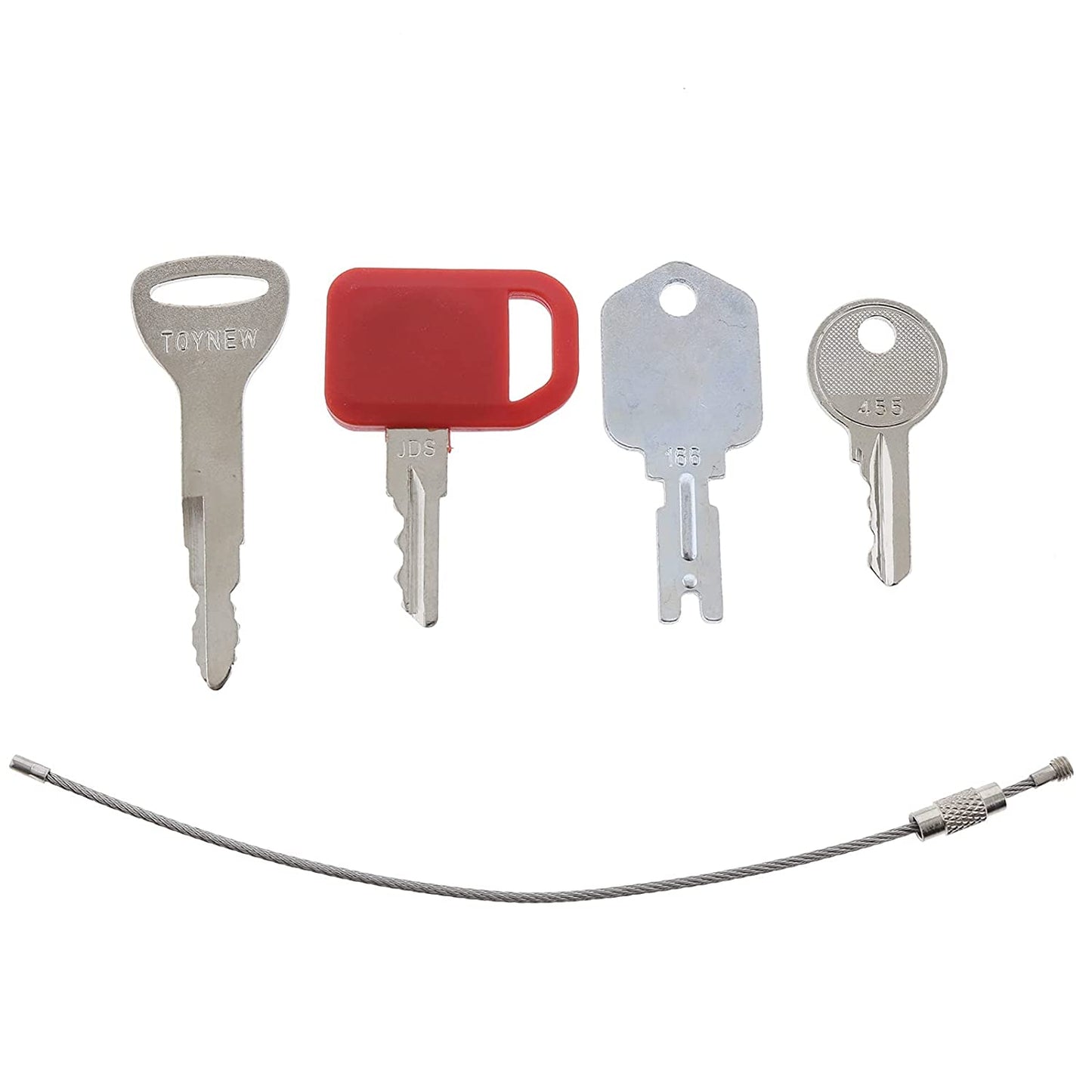 4 Key Set for Toyota Forklift John Deere Komatsu Clark Yale Hyster Genie Skyjack Snorkel Terex