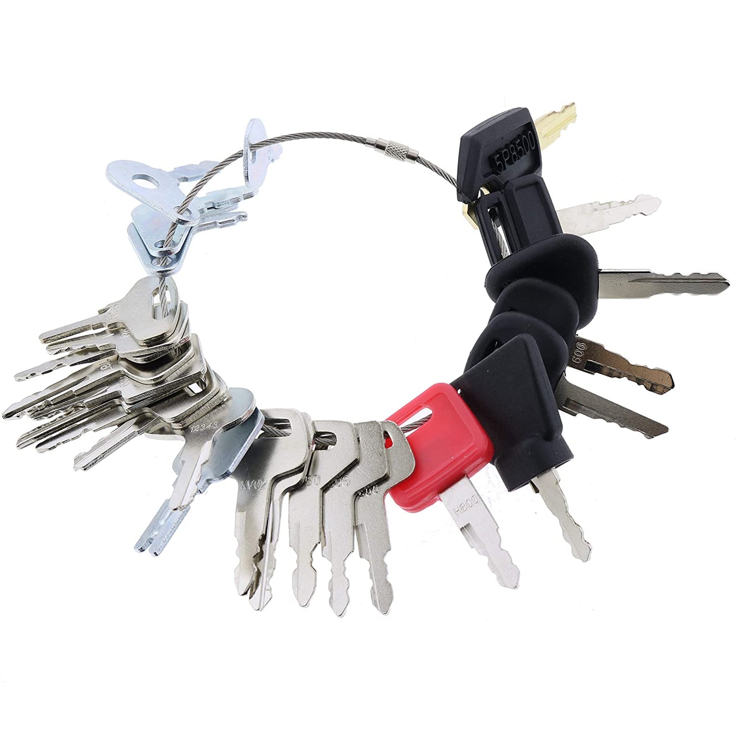 Fuel Timer Solenoid 6669415 for Bobcat 463 553 643 645 743 751 753 763 773 7753 S70 Excavator 231 325 328 331 334 337 341 418 E08 E10 Skid Steer Loader27 Heavy Equipment Construction Ignition Key Blank Set Custom Cut to fit Equipments