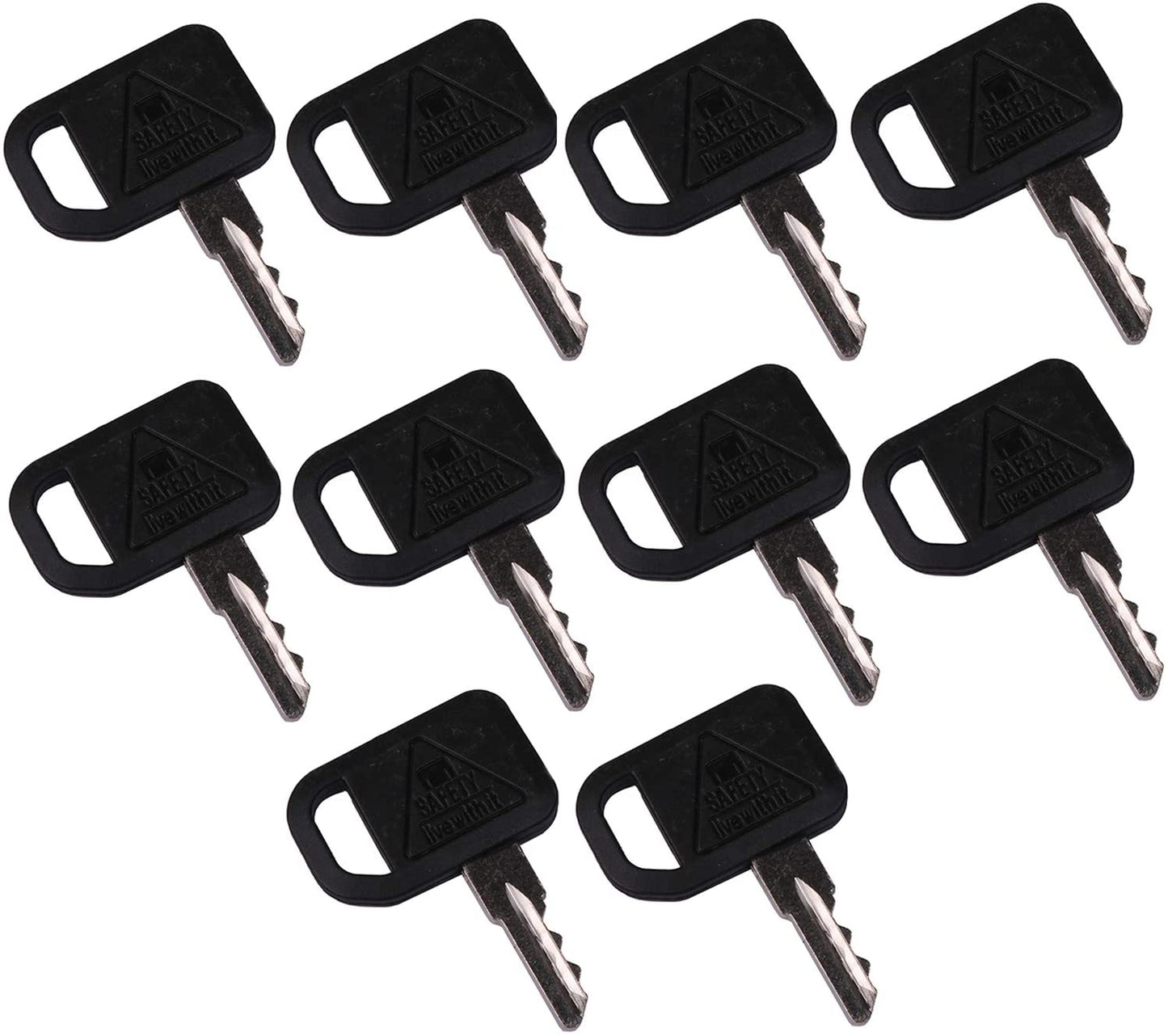 Ignition Keys AUC12681 compatible with John Deere Gator Zero Turn Mower Quik-Trak Mowers (6)