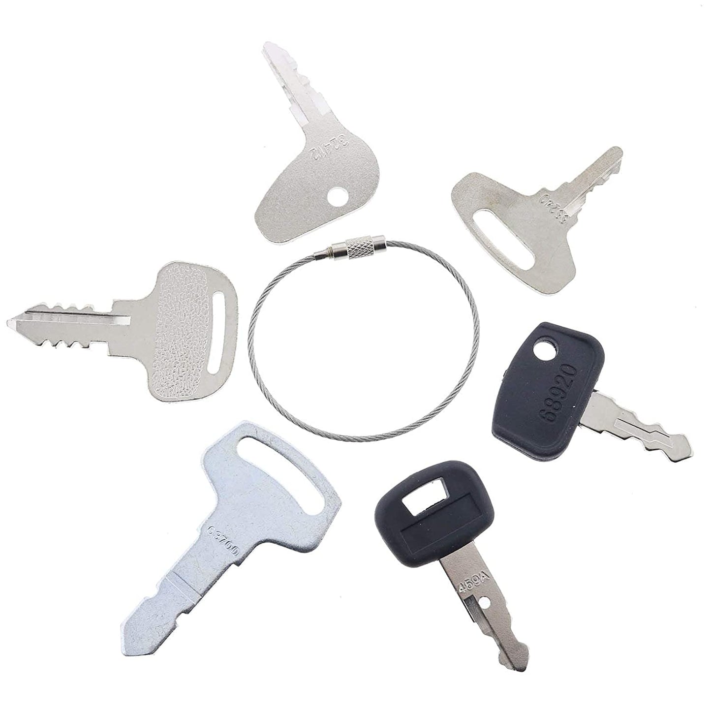 6 Ignition Set Construction Equipment Key Set for Kubota Models