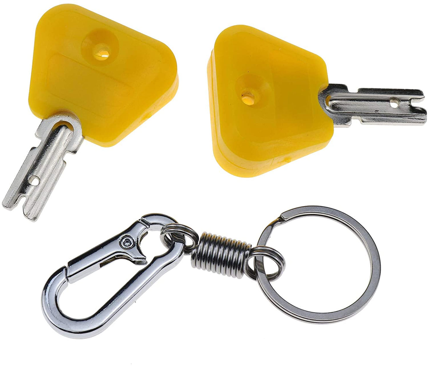 2X Ignition Keys with Key Chain Fit for Yale Clark Hyster Forklift Ignition Switch 2368655 2782017 7004147