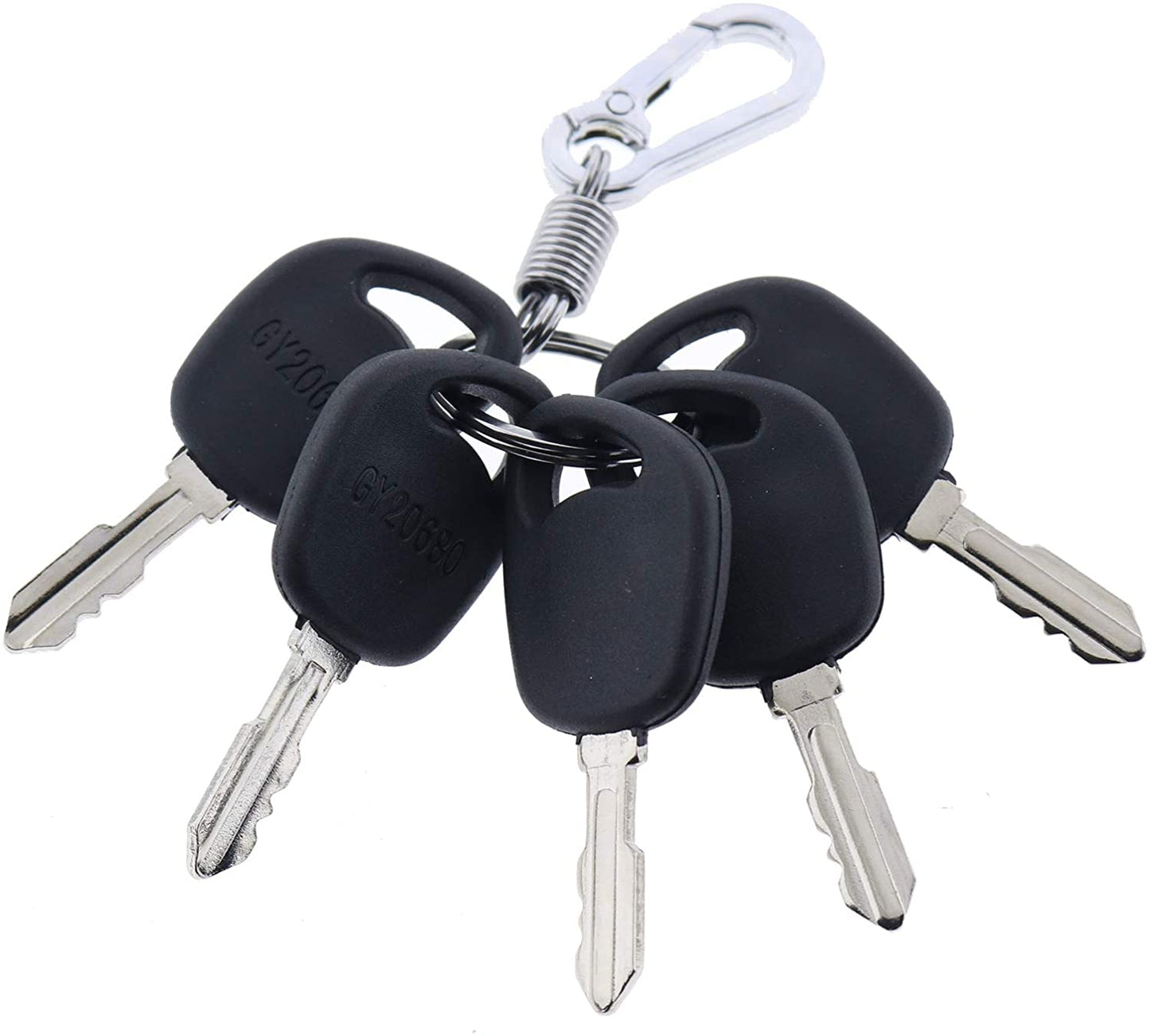 5X Ignition Key with Key Chain AM131946 AM135345 M153650 GY20680 GX24332 for John Deere D100 D105 D110 D120 D130 D140 D150 D155 D160 D170 AYP Husqvarna Poulan Roper Craftsman