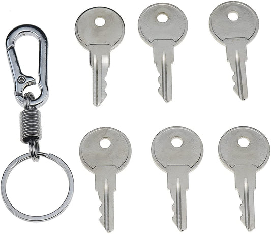 6X Universal Replacement Keys CH751 with Key Chain Fit for Multiple Locks RV Campers Doors T-Handles Pickup Shells Tool Boxes