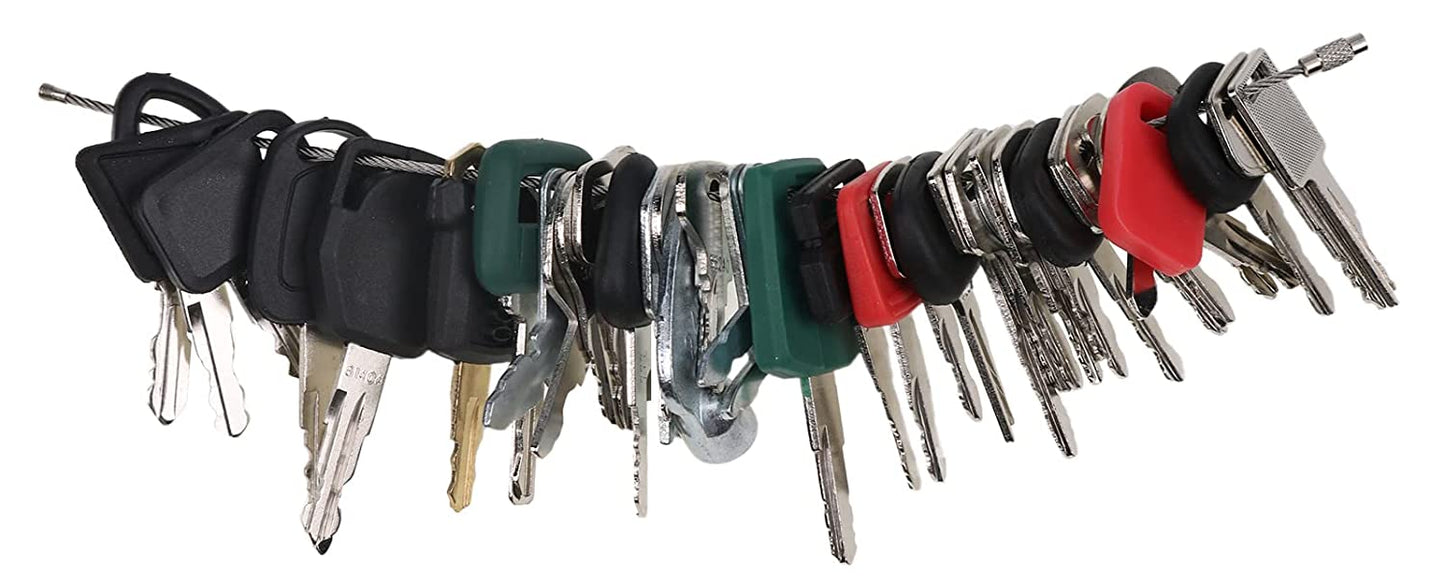 42  Set Construction Ignition Key Set for Case Cat Komatsu John Deere JCB Volvo Excavator  Master