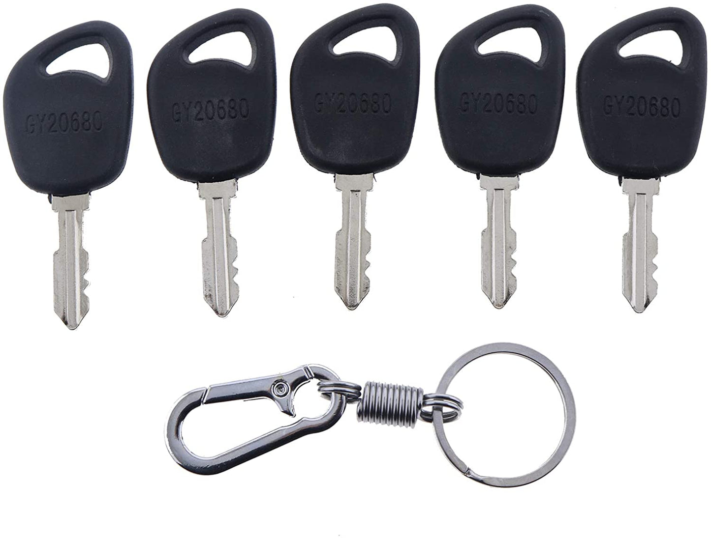 5X Ignition Key with Key Chain AM131946 AM135345 M153650 GY20680 GX24332 for John Deere D100 D105 D110 D120 D130 D140 D150 D155 D160 D170 AYP Husqvarna Poulan Roper Craftsman