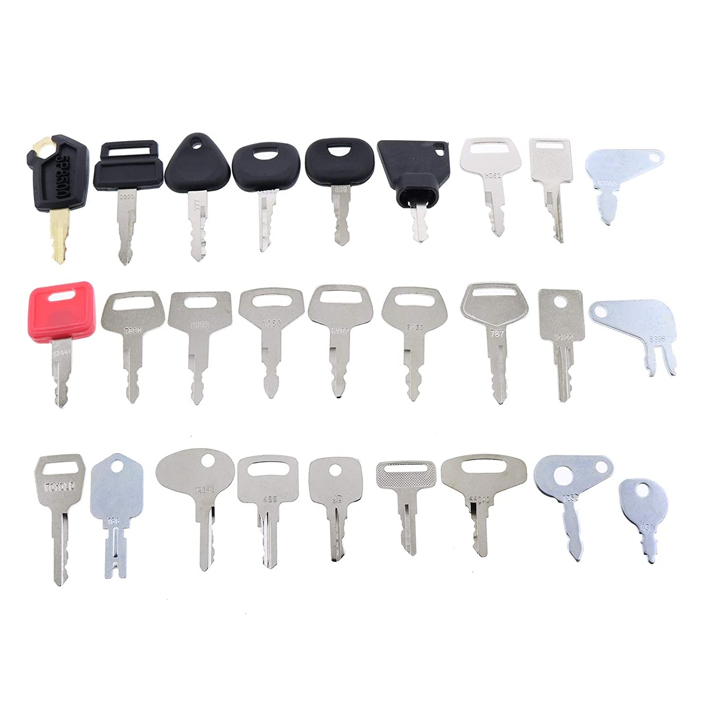 27 Key Blank Set Custom Cut to fit Equipments