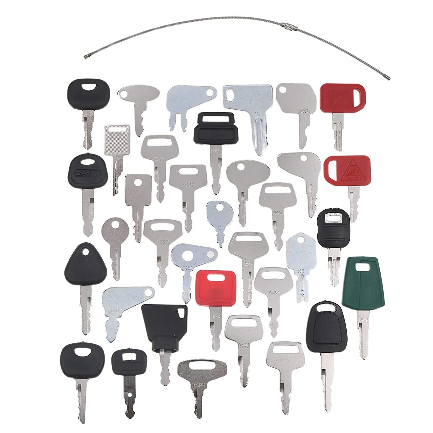 35 Ignition with Key Ring for Bobcat Case CAT John Deere JD Komatsu JCB Cat Ferguson New Holland Mitsubishi and More