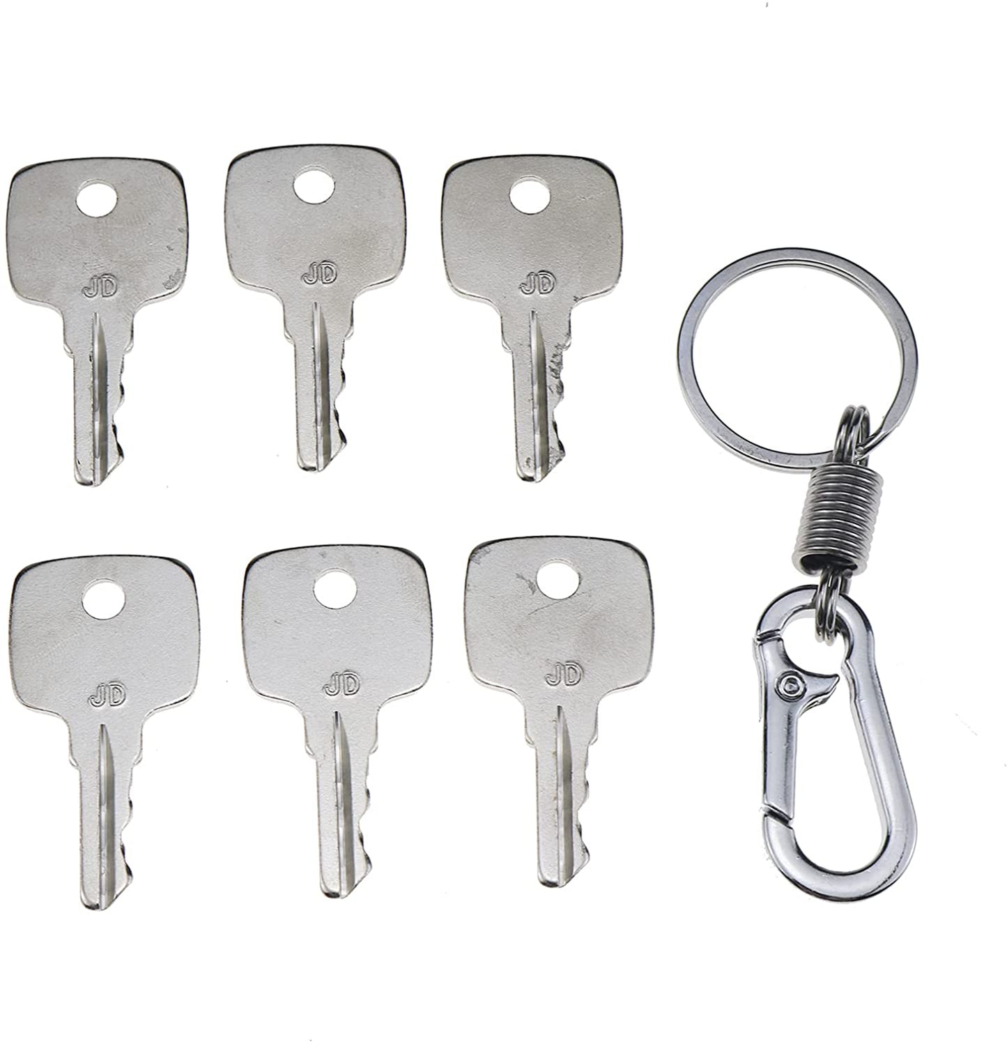 Set of 6 Keys Ignition Keys with Key Chain #AR51481 Fit for John Deere Equipment