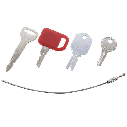 4 Key Set for Toyota Forklift John Deere Komatsu Clark Yale Hyster Genie Skyjack Snorkel Terex