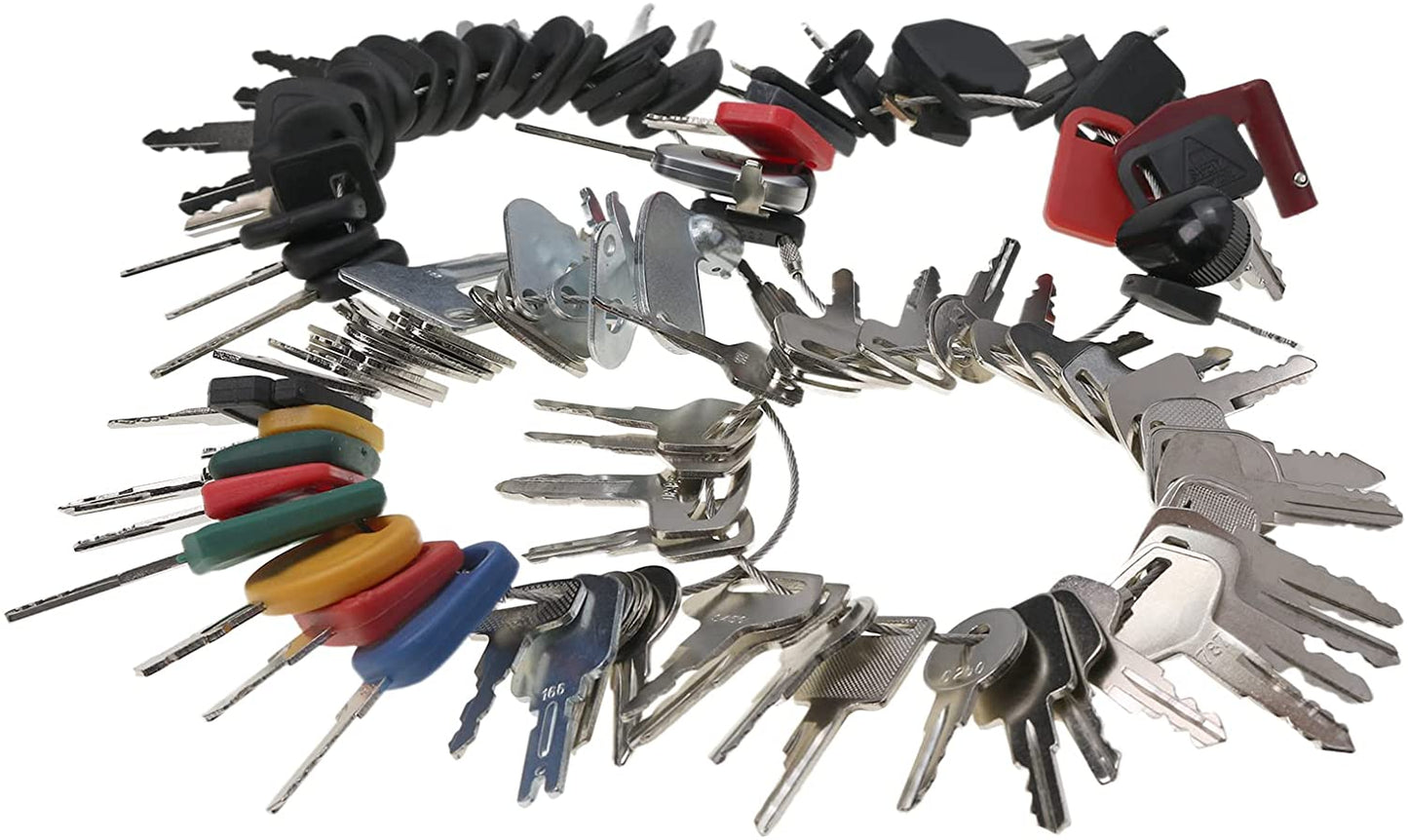 100 Key Set Compatible with Heavy Equipment Volvo John Deere Bobcat New Holland Komatsu and More