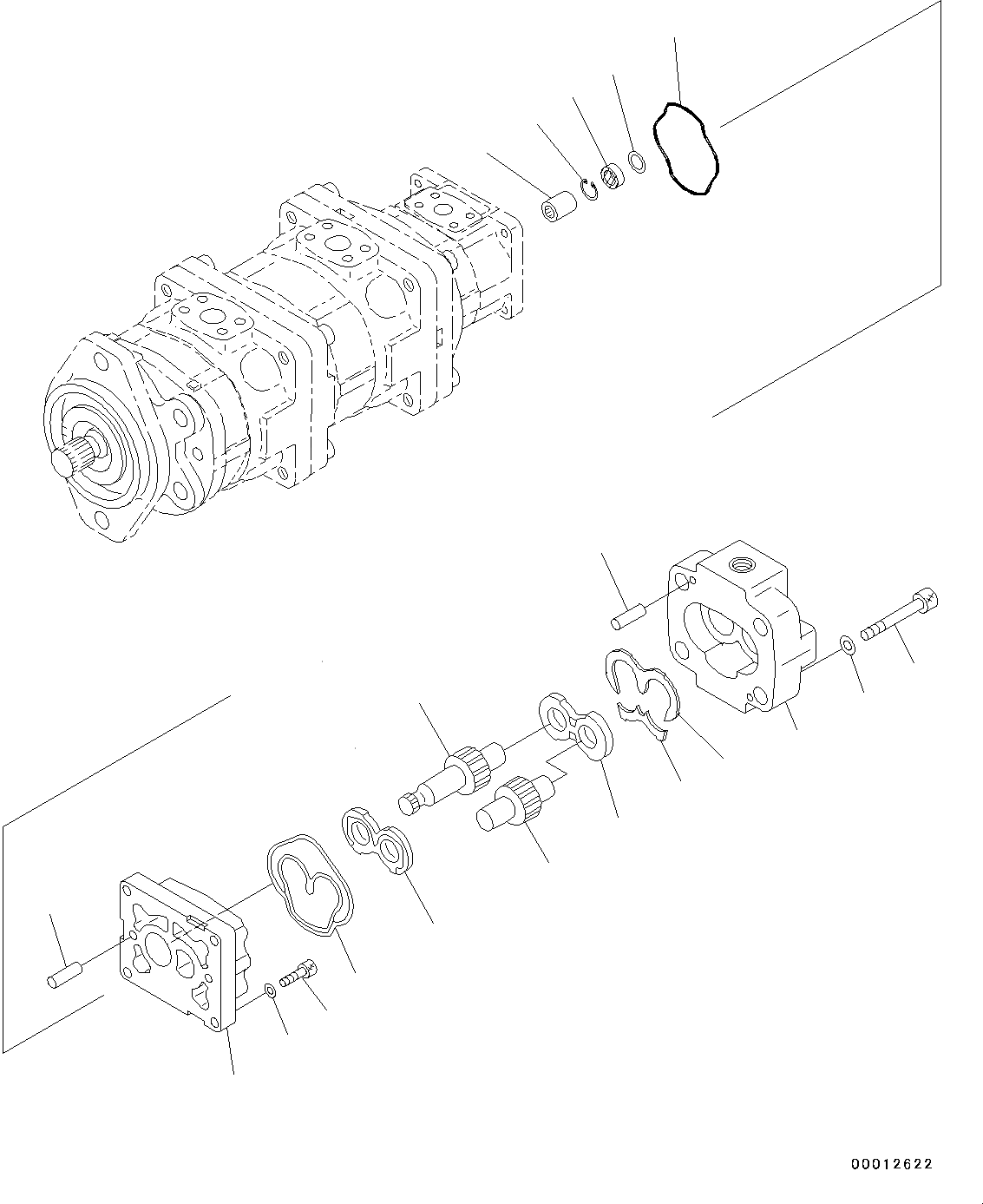 For Komatsu Wheel Loader WA200-5L WA250L-5 WA320-5L Hydraulic Oil Pump 705-41-05690