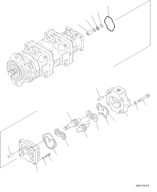 For Komatsu Wheel Loader WA200-5L WA250L-5 WA320-5L Hydraulic Oil Pump 705-41-05690