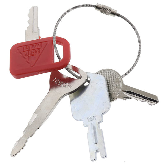 4 Heavy Construction Equipment Ignition Key Set for Toyota Forklift John Deere Komatsu Clark Yale Hyster Genie Skyjack Snorkel Terex