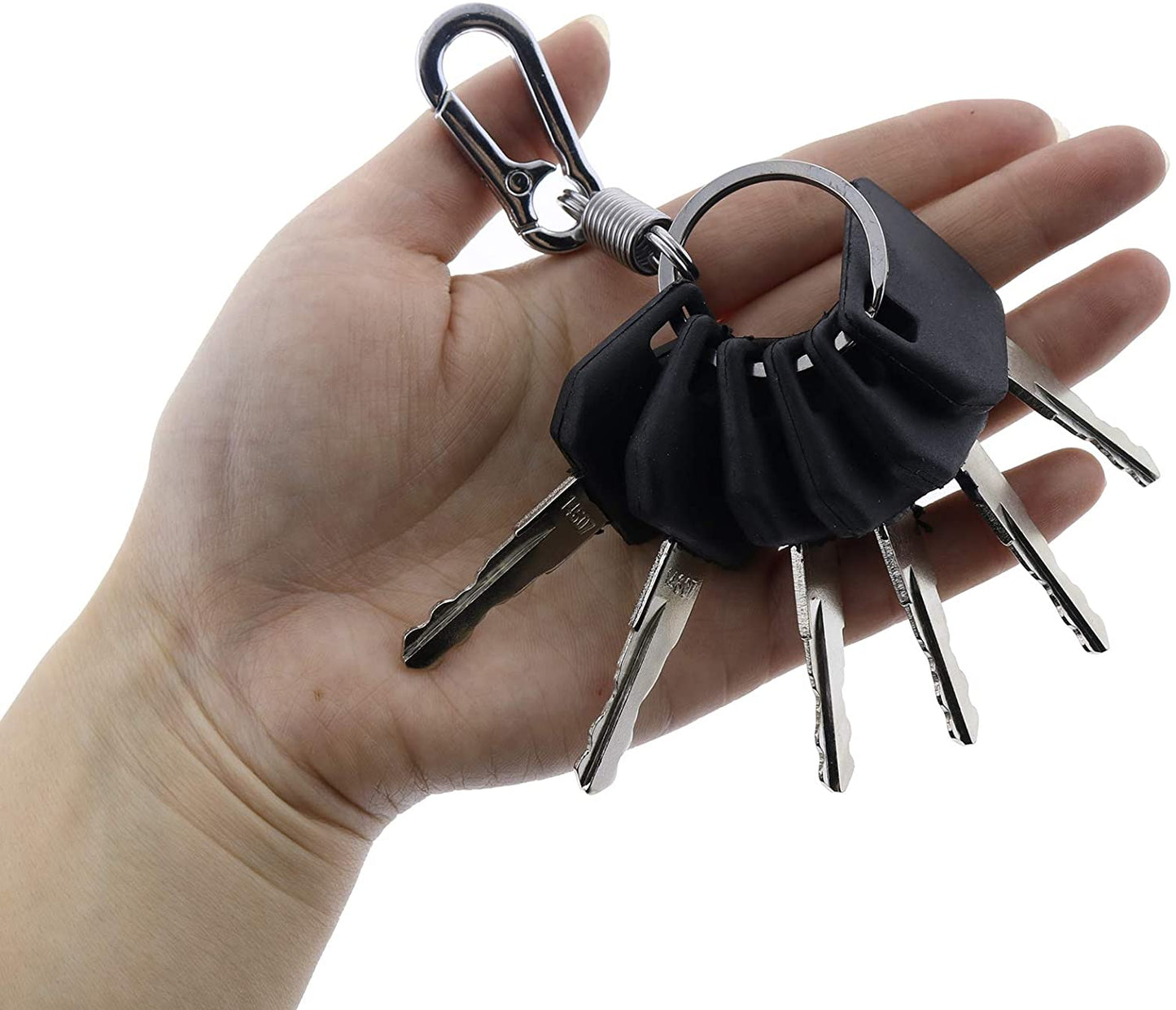 6X Ignition Keys #14607 with Key Chain 701/45501 333/Y1374 331/26790 for JCB 3CX Bomag Dynapac Terex Vibromax NH Ford Moxy Wacker Neuson Hamm Volvo Mini Excavator Bomag Cat New Holland