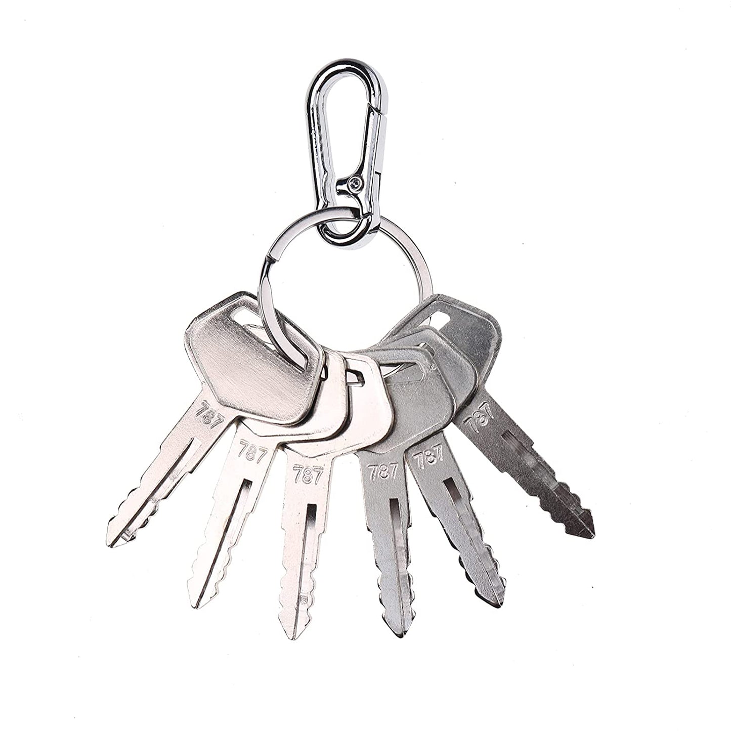 6X Ignition Keys #787 with Key Chain TR261434 Compatible with Komatsu Excavator Dozer Loader Kalmar Dressta Sakai Models 2019