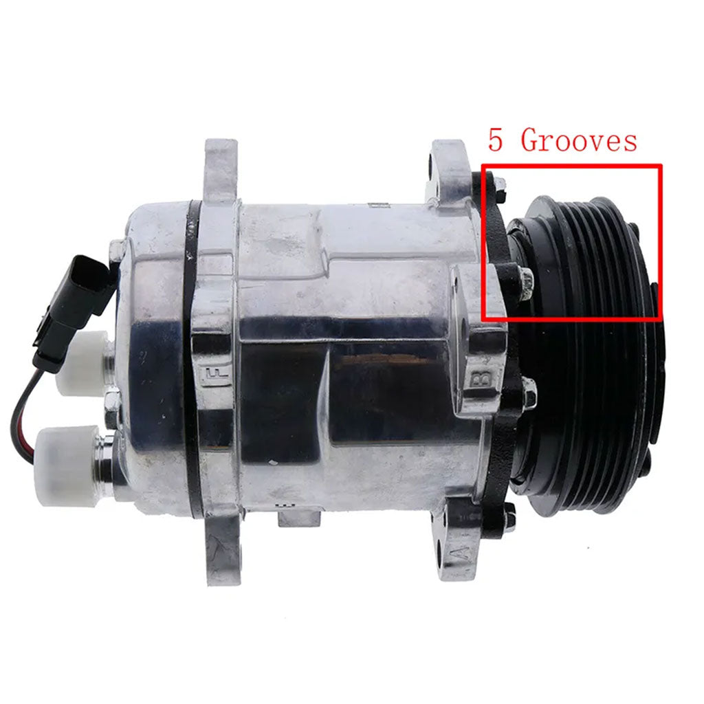 A/C Compressor 7363374 for Bobcat S550 S570 S590 S595 S630 S650 T550 T590 T595 T630 T650 E32 E35 E42 E45 E50 E55 E85