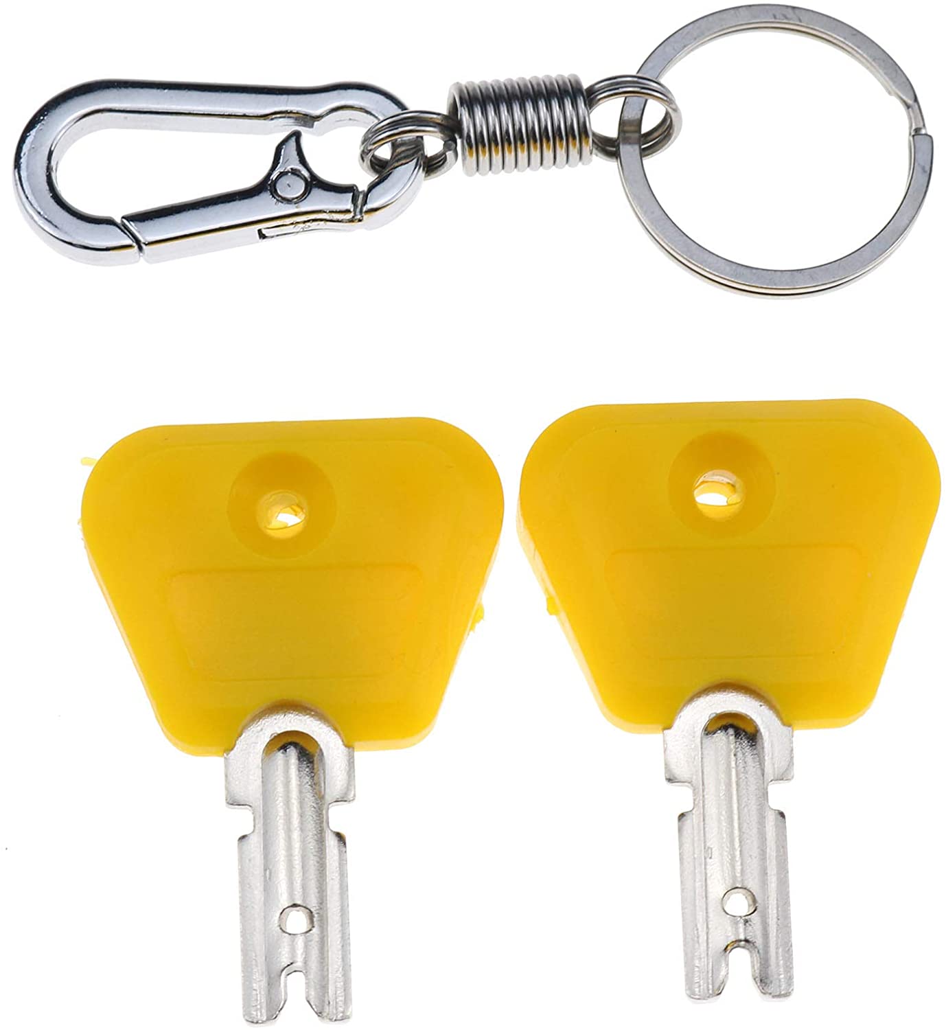 2X Ignition Keys with Key Chain Fit for Yale Clark Hyster Forklift Ignition Switch 2368655 2782017 7004147