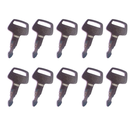 10PCS Ignition Keys 5080 compatible with IHI Mini-Excavator Marooka Chieftain 069029029 F4