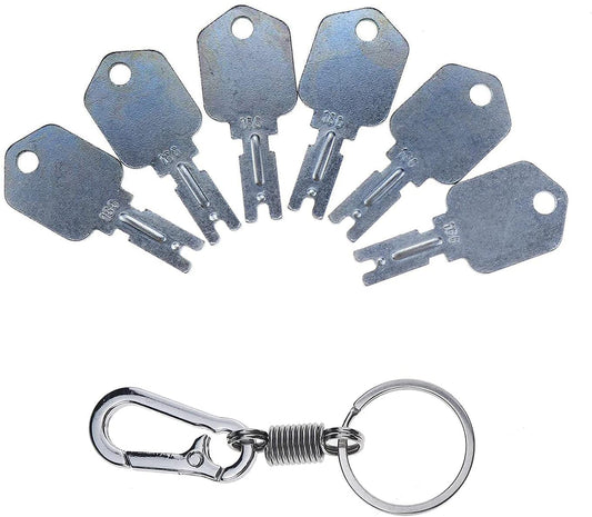 Ignition Keys #166 with Key Chain for Clark Yale Hyster Komatsu Gradall Gehl Crown 186304 51335040 A214062 1430 Hyster Forklift