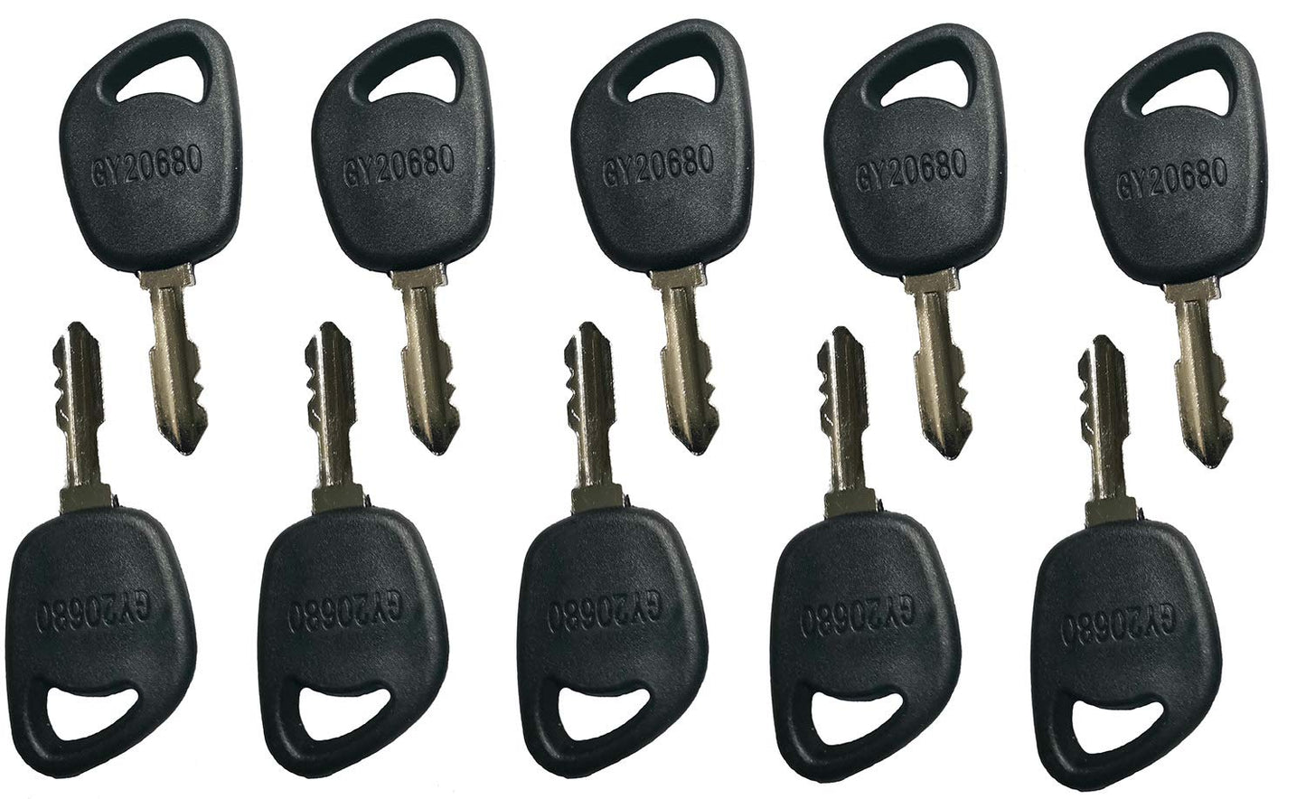 10PCS GY20680 Ignition Keys Equipment Key for John Deere Tractor Stens 430-694 Toro 112-0312 MTD 925-1745 AYP 140403 Toro 112-1615 Kohler 48 340 01-S Sears 140403 Murray 327350MA