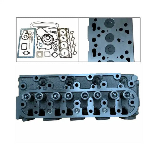 Complete Cylinder Head 1J860-03040 with Valves for Kubota V2003-M V2203-M V2403 Engine with Gasket Kit