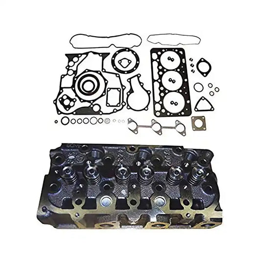 Complete Cylinder Head + Full Gasket Kit for Kubota D1005 Engine B2100 B2301HSD B2320 B2601HSD B7500 B7510 BX2660 BX2670 BX2680 ZD326