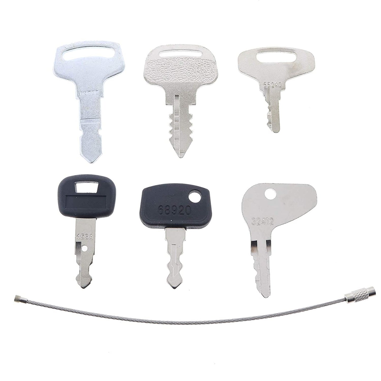 6 Ignition Set Construction Equipment Key Set for Kubota Models