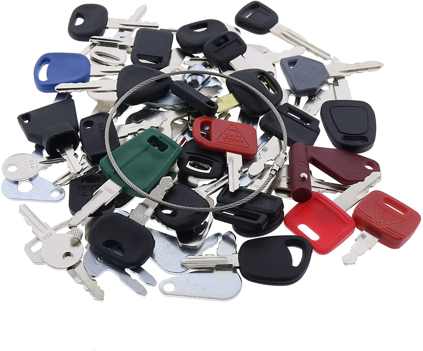 60 keys Compatible with Heavy Equipment Volvo John Deere Bobcat New Holland Komatsu