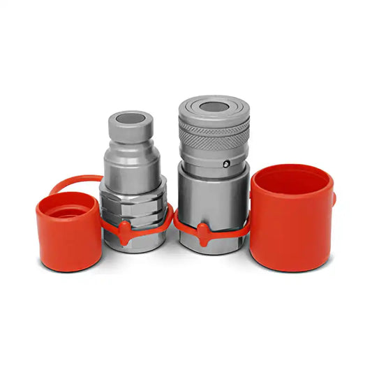 3/4 SAE Thread 1/2 body Flat Face Quick Connect Coupler Set for Bobcat Skid Steer Caterpillar John Deere CASE Volvo Gehl Kubota