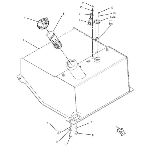 Fuel Level Sender 2043403 for Caterpillar CAT 938G Wheel Loader IT38G Integrated Toolcarrier 3126 Engine