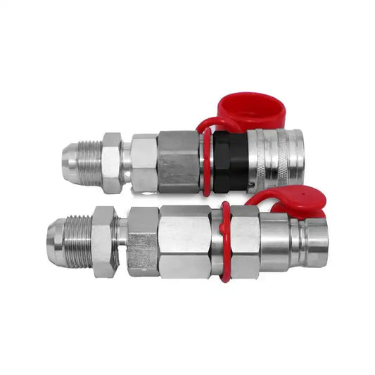 Hydraulic Flat Face Quick Connect Coupler Set For Skid Steer Loader 1/2 NPT Thread 1/2