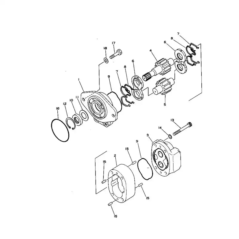 Hydraulic Pump 705-11-33100 For Komatsu Wheel Loader 510-1