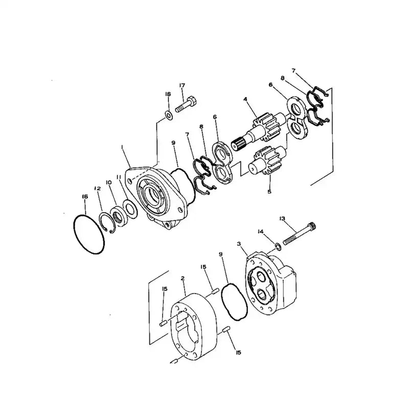 Hydraulic Pump 705-21-40020 705-11-40240 For Komatsu Wheel Loader WA350-3A WA350-3-X WA380-3