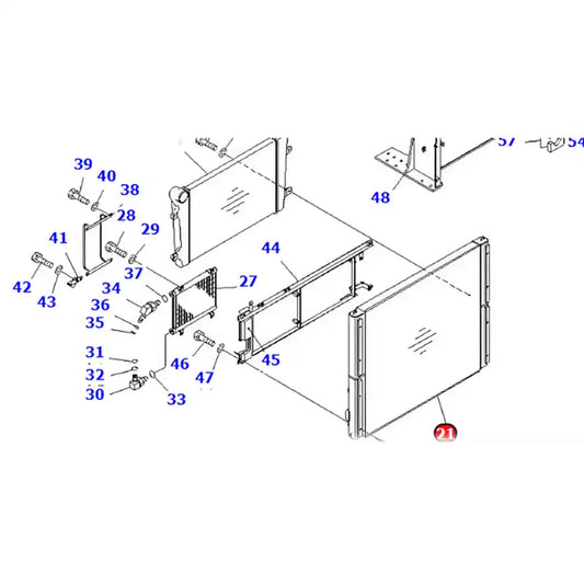 Oil Cooler 426-03-21370 for Komatsu HD785-7 WA600-3 WD600-3 WA600-3D