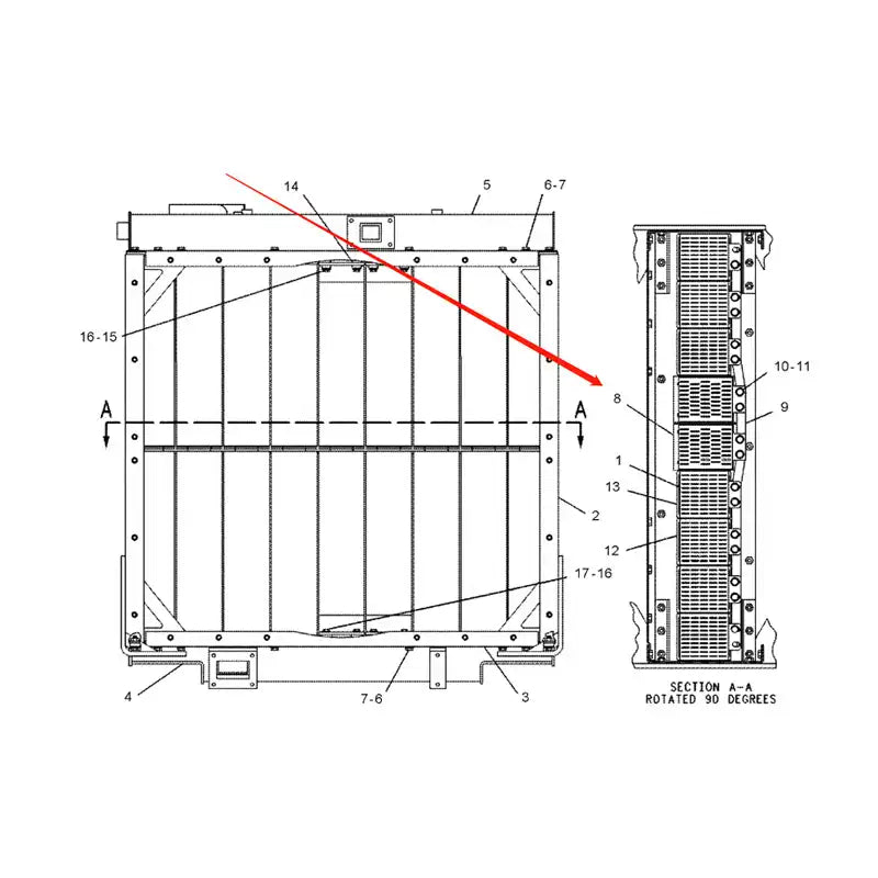 Oil Cooler 4P0251 for Caterpillar CAT 960F 950F Wheel Loader