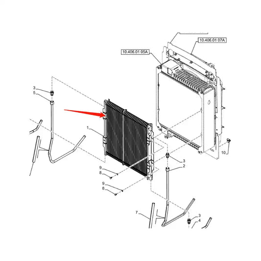 Oil Cooler 87441876 for New Holland B95CTC B110B U80B U80C B95B B95BTC B110C B95C B95CLR