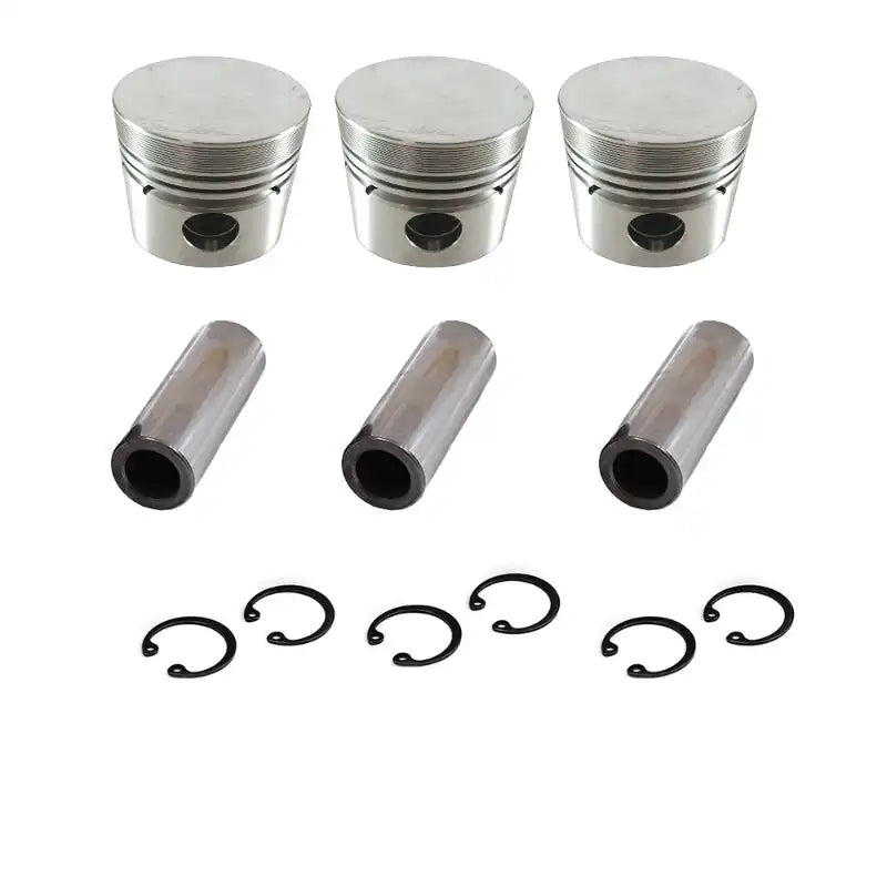 3Pcs Piston 15532-21110 for Kubota Engine D950 Tractor B1750D B2150D