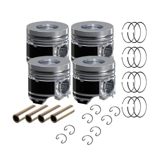 Piston Kit With Ring Set YM129902-22080 YM129903-22050 for Komatsu Wheel Loader WA75-3 WA85-3 Yanmar Engine 4TNE98 Komatsu Engine 4D98E