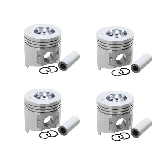 Piston 4 Units 1 Set For Hyundai Skid Steer HSL810 Yanmar Engine 4TNE98 Komatsu Engine 4D98E