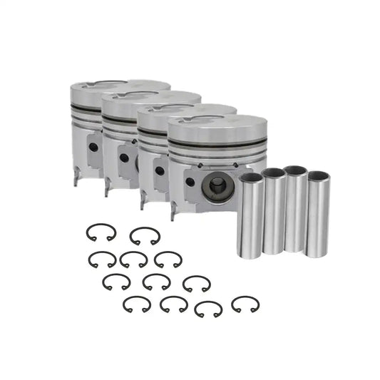 Piston 4 Units 1 Set For Komatsu Crawler Tractor D20A-8 D20P-8 D20P-8 D21P-8 Yanmar Engine 4TNV94L Komatsu Engine 4D94LE