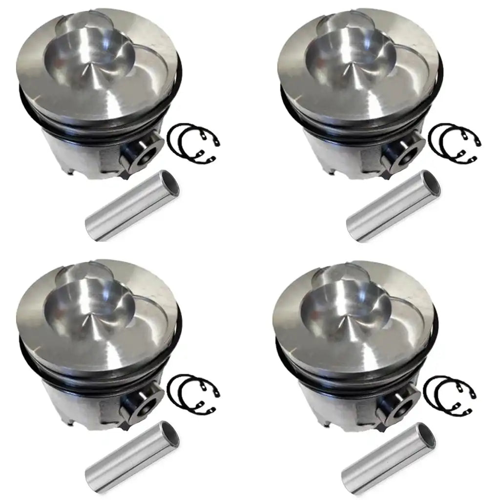Piston 4 Units 1 Set For Komatsu Skid Steer SK09J-2 Yanmar Engine 4TNE98 Komatsu Engine 4D98E