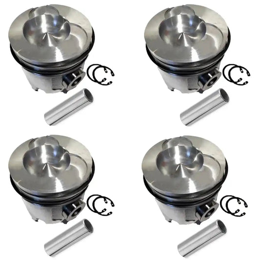 Piston 4 Units 1 Set For Komatsu Skid Steer SK09J-2 Yanmar Engine 4TNE98 Komatsu Engine 4D98E