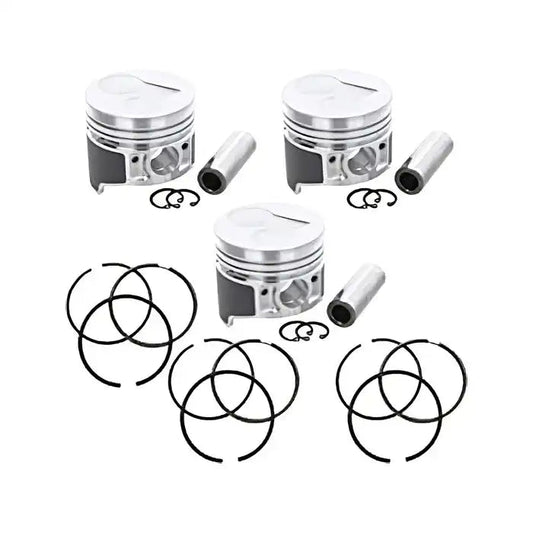 Piston and Piston Ring Set STD 78mm for Kubota D1105 Engine B2910HSD B7800HSD B3030HSD F3680 KX71 KX71H Tractor