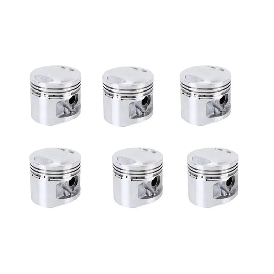 6 pcs Piston with Pin for Kubota S2800 Engine M4950DT Tractor