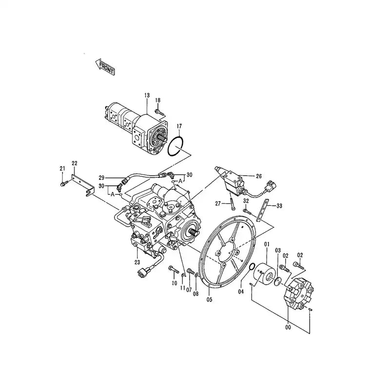 Main Hydraulic Pump Coupling Assy 4228189 For Hitachi Wheel Loader LX80 LX80-2 LX80-2C LX80-5