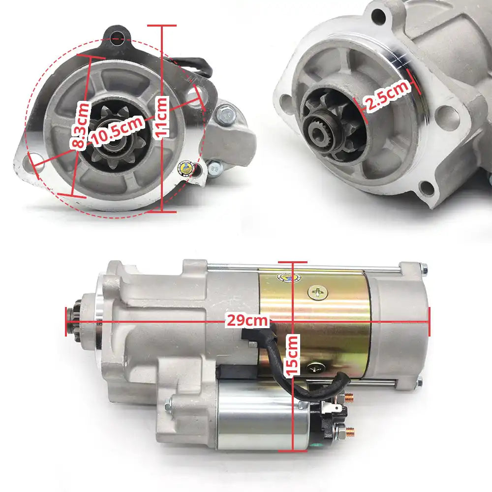 Starter Motor 1C010-63011 12V 9T For Kubota Tractor M8200SDNBF M8200DT-F Engine V3300