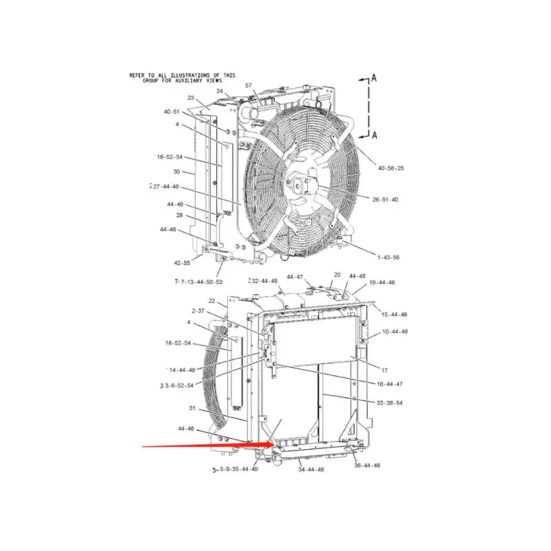 Engine Water Radiator 2253317 for Caterpillar CAT 938GII IT38II