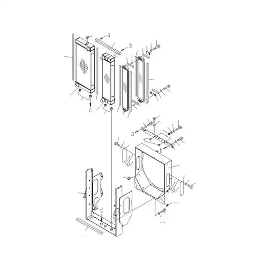 Water Tank Engine Radiator 423-03-41110 for Komatsu Wheel Loader WA380-6